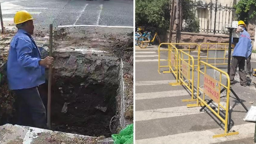 營商環境督查室督導檢查漢高酒店綜合樓接水施工現場